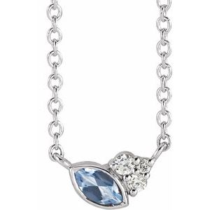 Accented Bezel-Set Necklace or Center