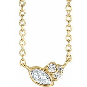 Accented Bezel-Set Necklace or Center