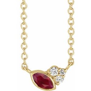 Accented Bezel-Set Necklace or Center