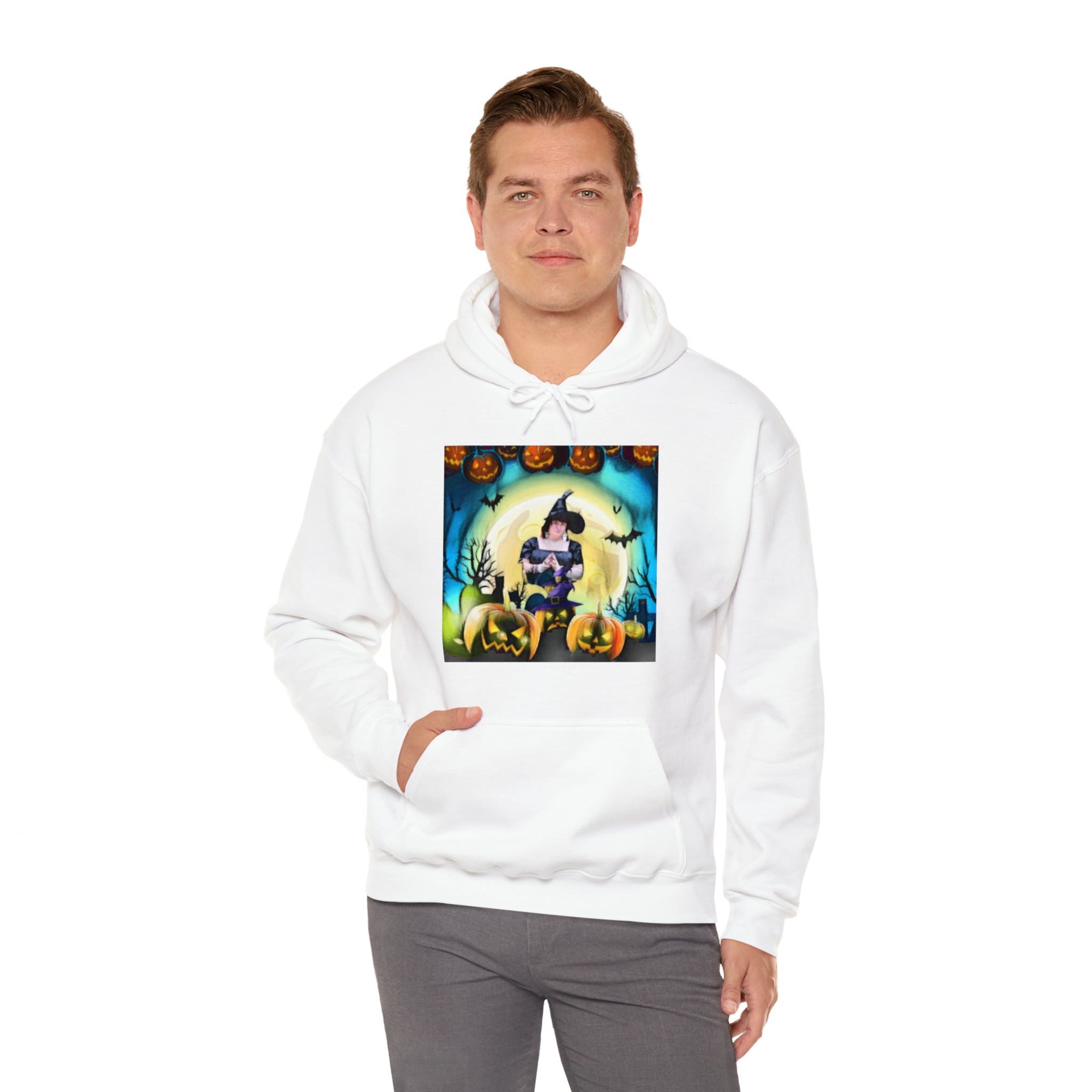 Scary Witch Unisex Heavy Blend™ Hooded Sweatshirt up to 5XL