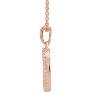 14K Rose Gold 1/5 CTW Natural Diamond Tree of Life 16-18" Necklace