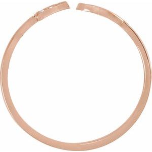 14K Rose Gold-Plated Sterling Silver Personalized Natural Diamond Initial Ring