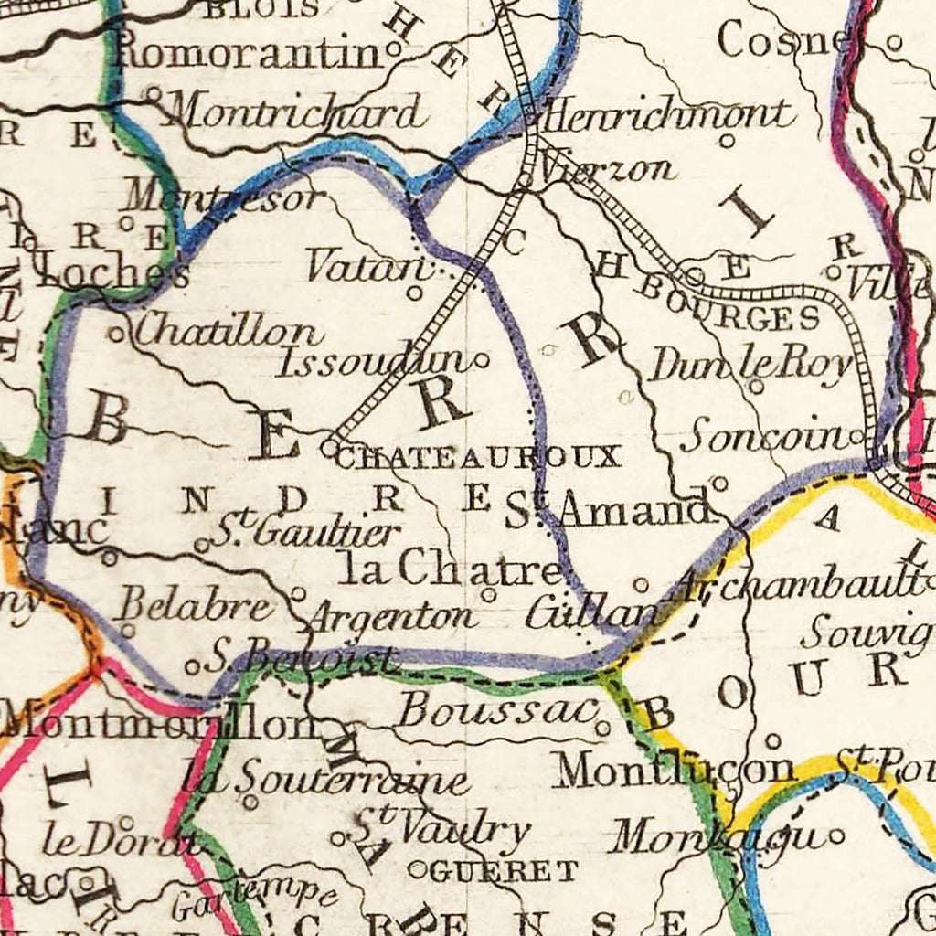 Vintage Map of France 1851