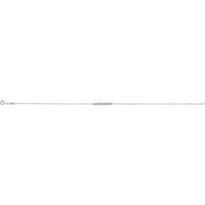 Sterling Silver .07 CTW Natural Diamond Bar 6 1/2-7 1/2" Bracelet – image 2
