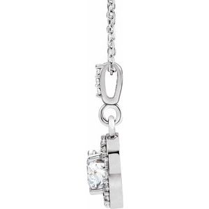 14K White Gold 5/8 CTW Lab-Grown Diamond 18" Necklace