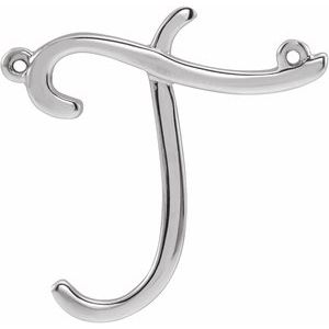 Script Initial Necklace or Center