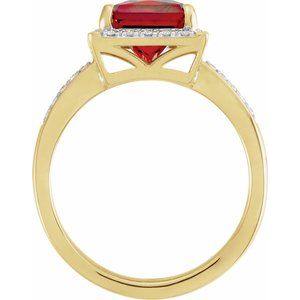 14K Yellow Gold Natural Madeira Citrine & 1/5 CTW Natural Diamond Ring