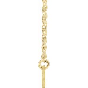 14K Yellow Gold-Plated Sterling Silver Natural Diamond Single Name Nameplate 18" Necklace