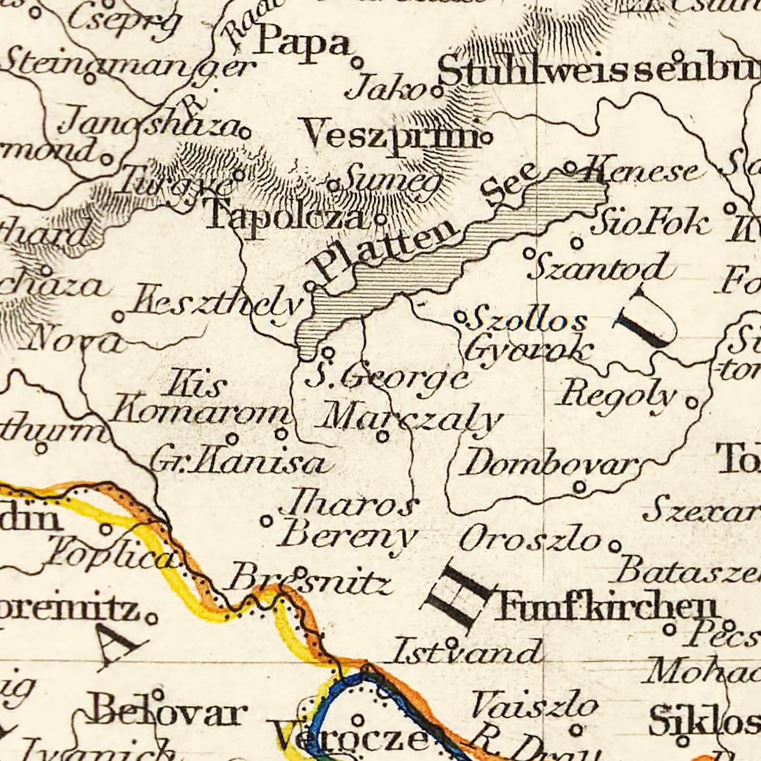 Vintage Map of Austria 1851