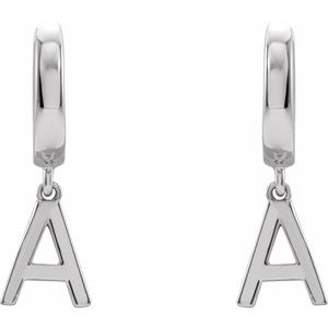 Initial Huggie Earrings