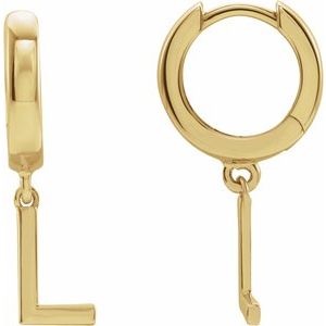 Initial Huggie Earrings