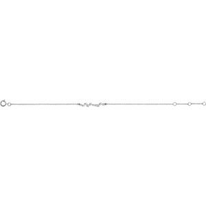 14K White Gold 1/3 CTW Natural Diamond  Bar 6-7" Bracelet