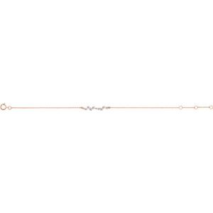 14K Rose Gold 1/3 CTW Natural Diamond  Bar 6-7" Bracelet