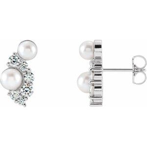 Pearl Cluster Earrings