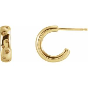 14K Yellow Gold Right Hoop Earring Mounting
