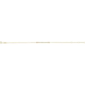 14K Yellow Gold 1/8 CTW Natural Diamond Bar 6 1/2-71/2" Bracelet