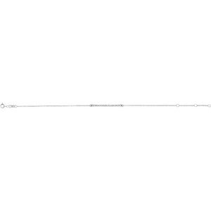 14K White Gold 1/8 CTW Natural Diamond Bar 6 1/2-71/2" Bracelet – image 2