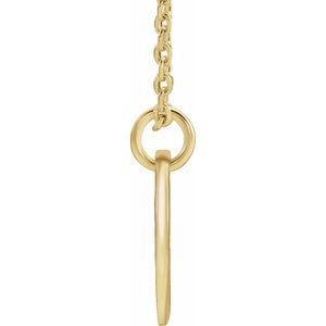 18K Yellow Gold-Plated Sterling Silver Initial E 16-18" Necklace – image 3