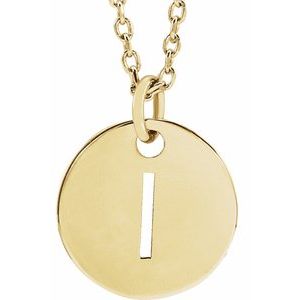 18K Yellow Gold-Plated Sterling Silver Initial I 16-18" Necklace – image 3