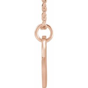 18K Rose Gold-Plated Sterling Silver Initial H 16-18" Necklace – image 3