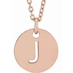 18K Rose Gold-Plated Sterling Silver Initial J 16-18" Necklace – image 3