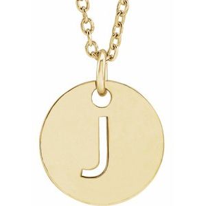18K Yellow Gold-Plated Sterling Silver Initial J 16-18" Necklace – image 3