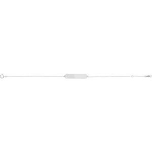 14K White Gold 2 mm Round Geometric 7-8" Bracelet Mounting – image 2