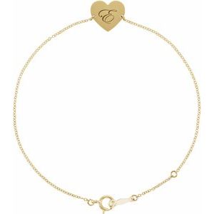 Engravable Heart Bracelet