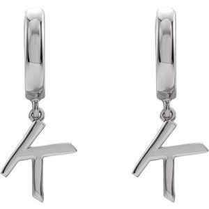 Initial Huggie Earrings