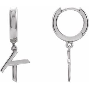 Initial Huggie Earrings