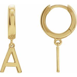 Initial Huggie Earrings