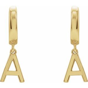 Initial Huggie Earrings
