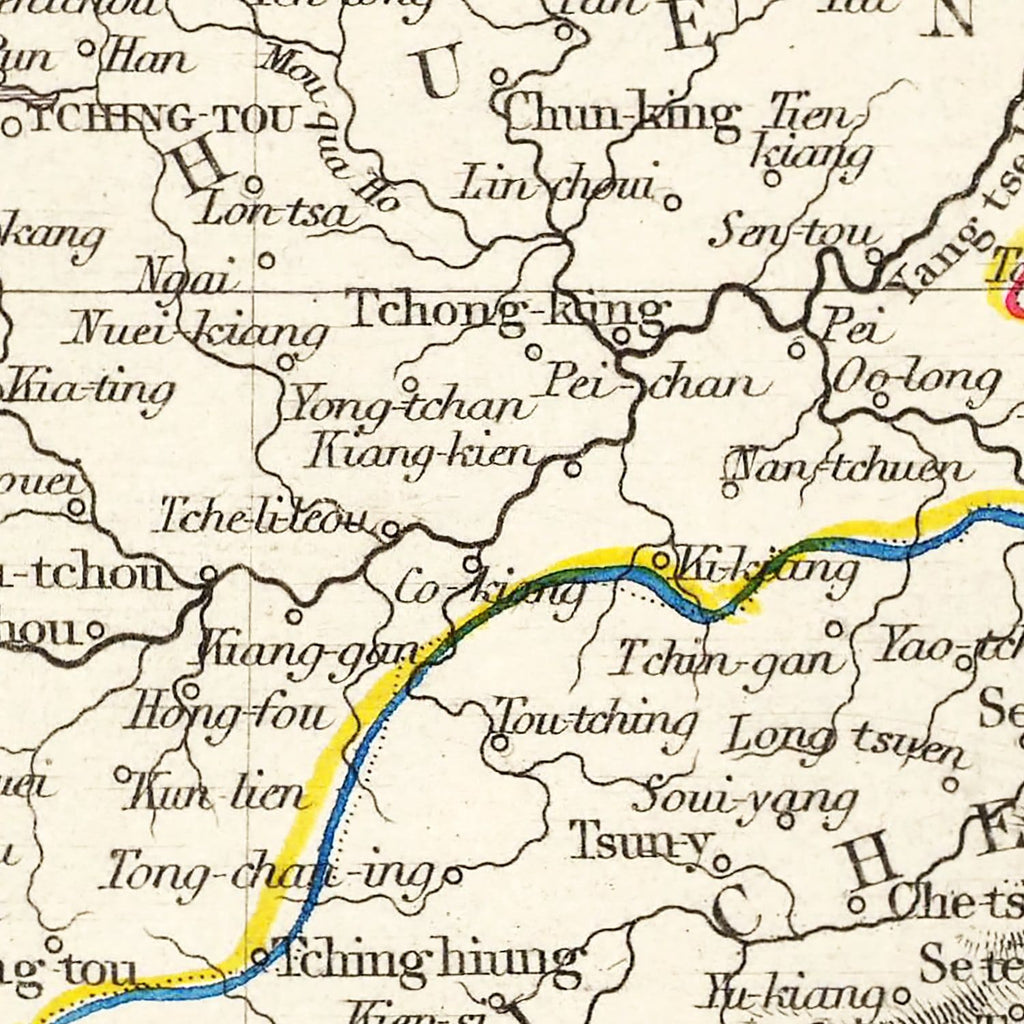 Vintage Map of China & Burmah 1851