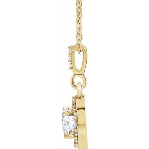 14K Yellow Gold 5/8 CTW Lab-Grown Diamond 18" Necklace