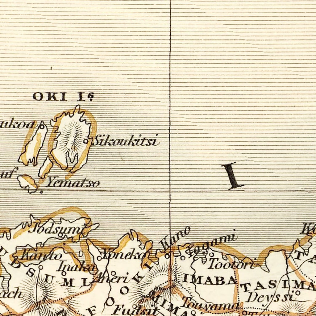 Vintage Map of Japan & Korea 1851
