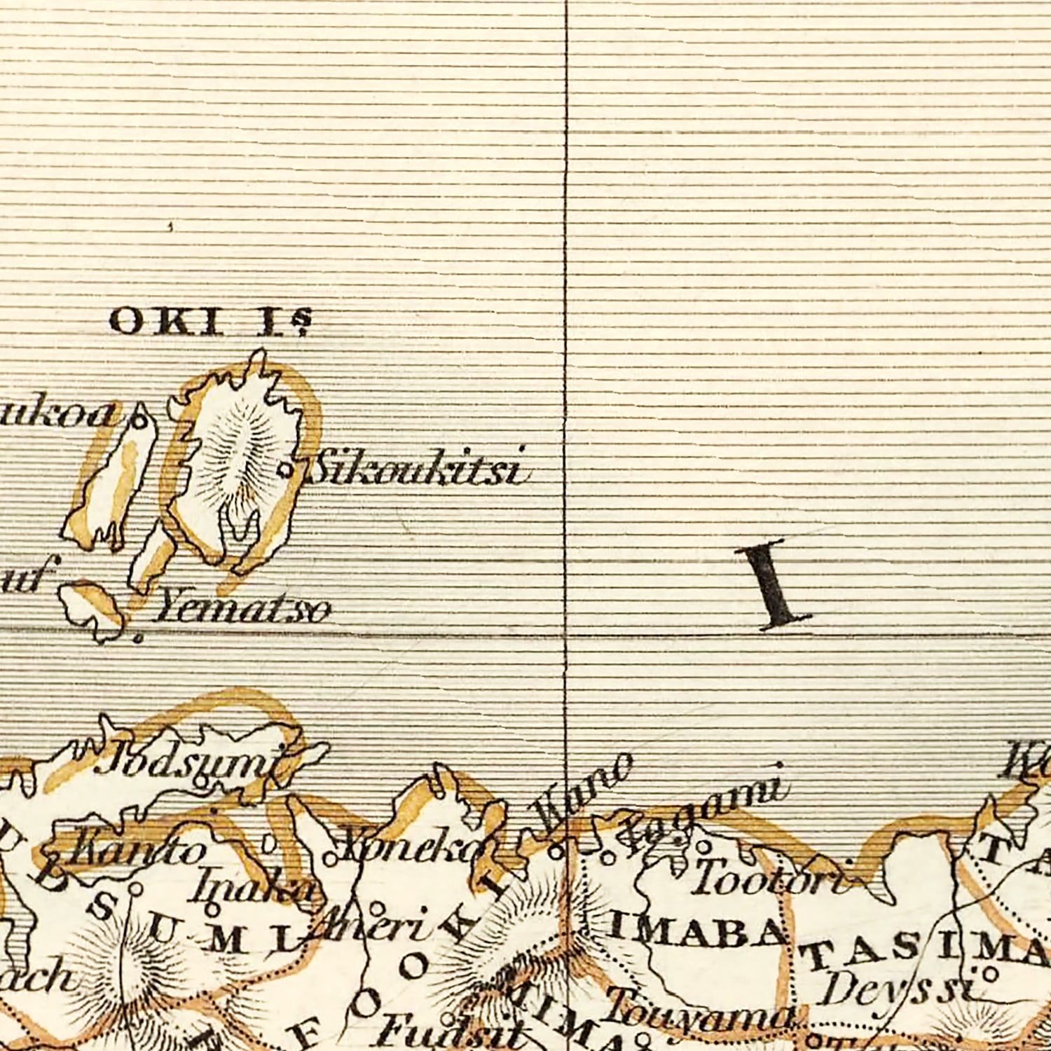 Vintage Map of Japan & Korea 1851