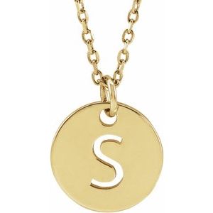 18K Yellow Gold-Plated Sterling Silver Initial S 16-18" Necklace – image 3