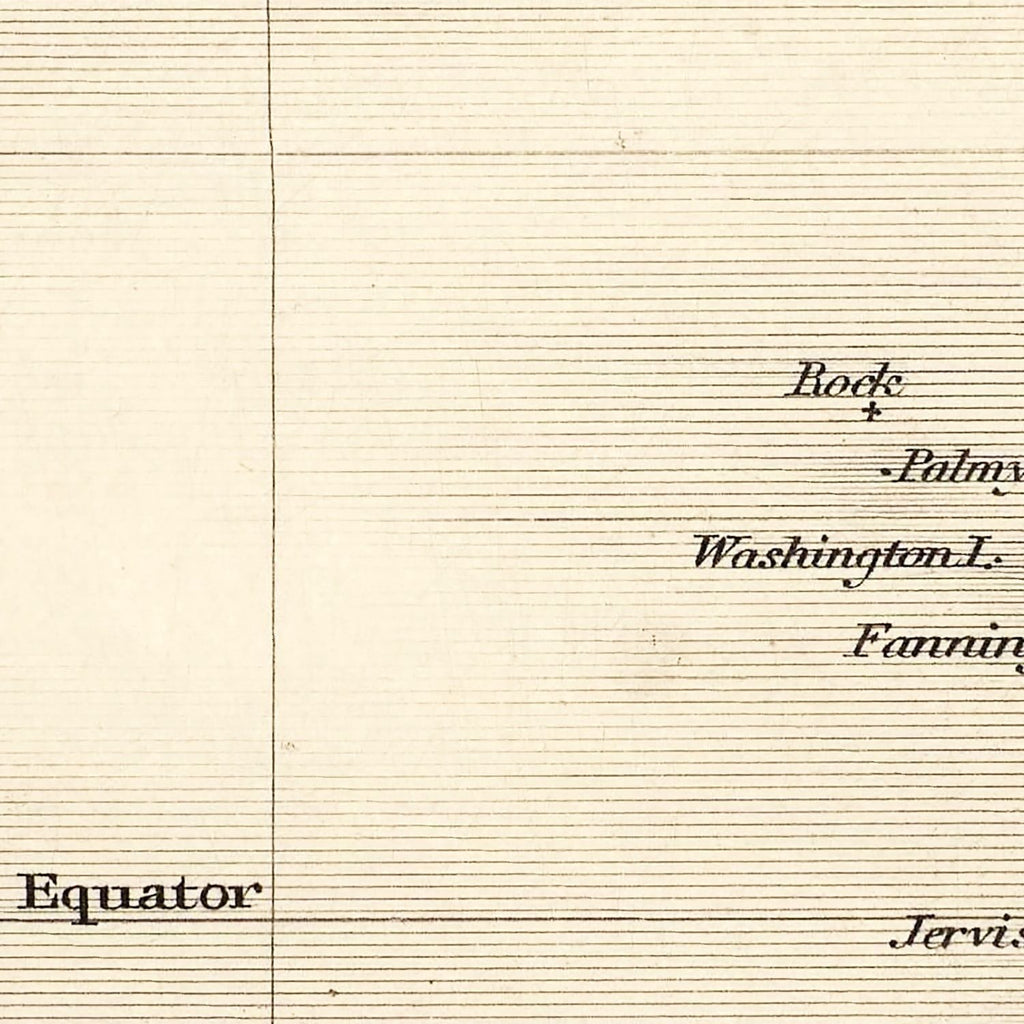 Vintage Map of Polynesia & Pacific Islands 1851