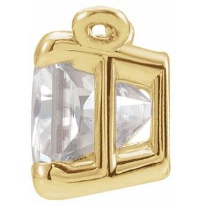 14K Yellow 3/4 CTW Natural Diamond Claw-Prong Necklace Center
