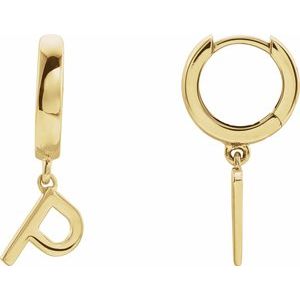 Initial Huggie Earrings
