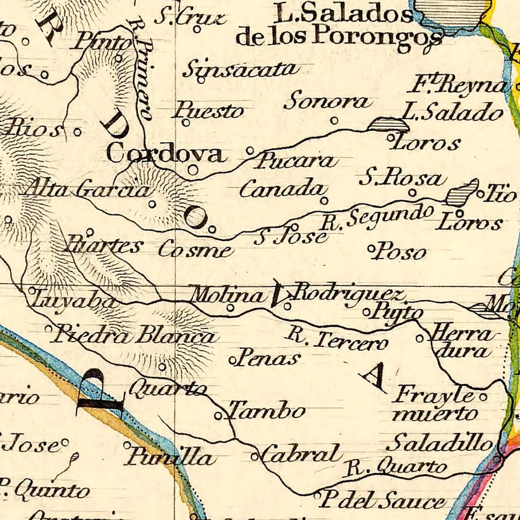 Vintage Map of Chile & La Plata 1851