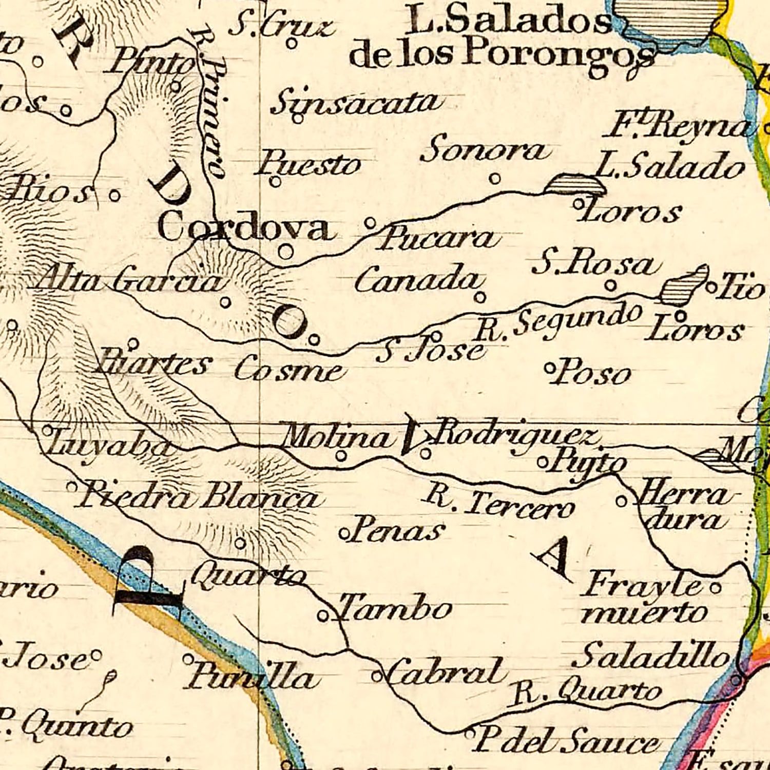 Vintage Map of Chile & La Plata 1851