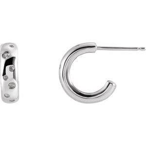Platinum Right Hoop Earring Mounting