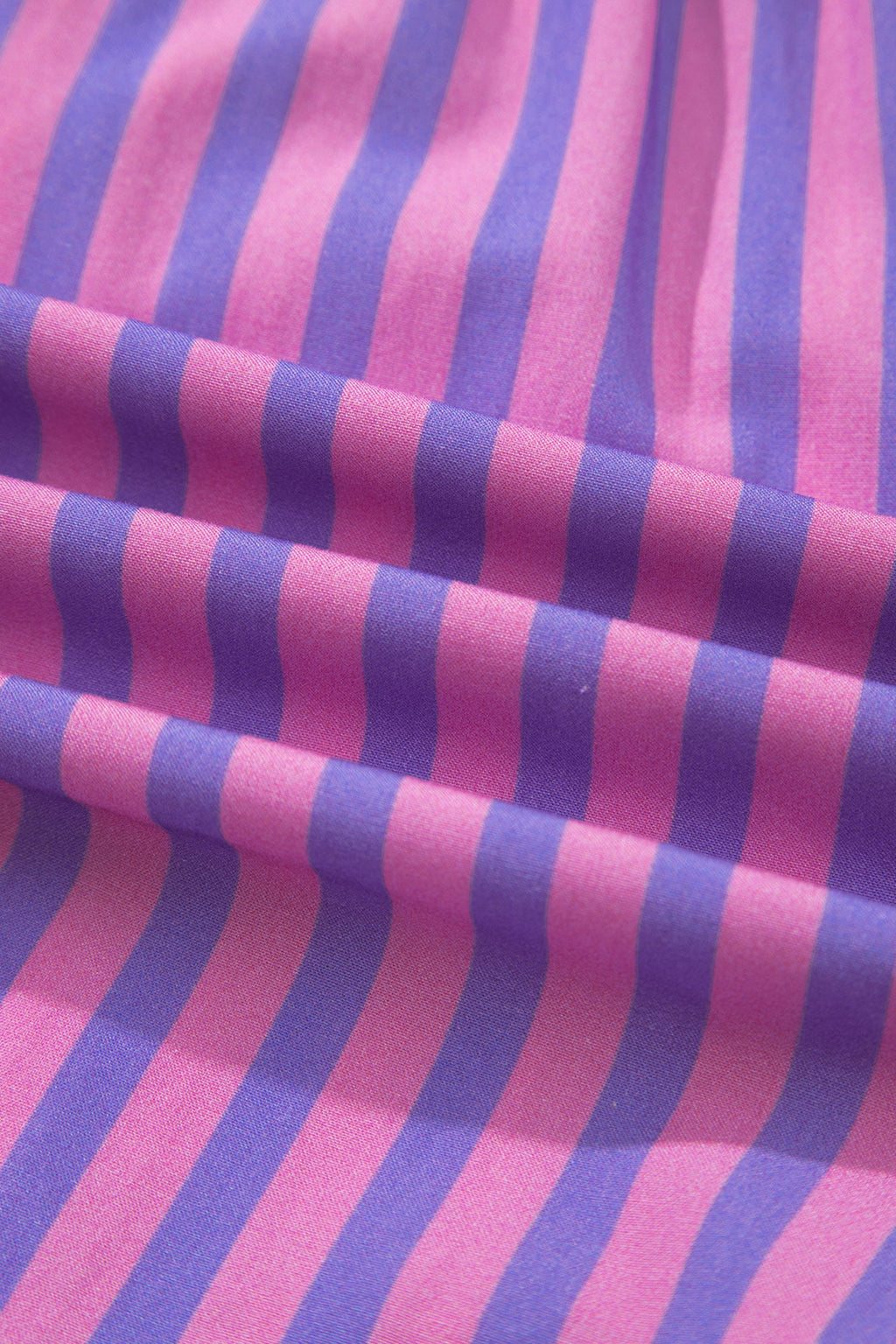 Stripe Ruffle Trim Elastic Waist Shorts