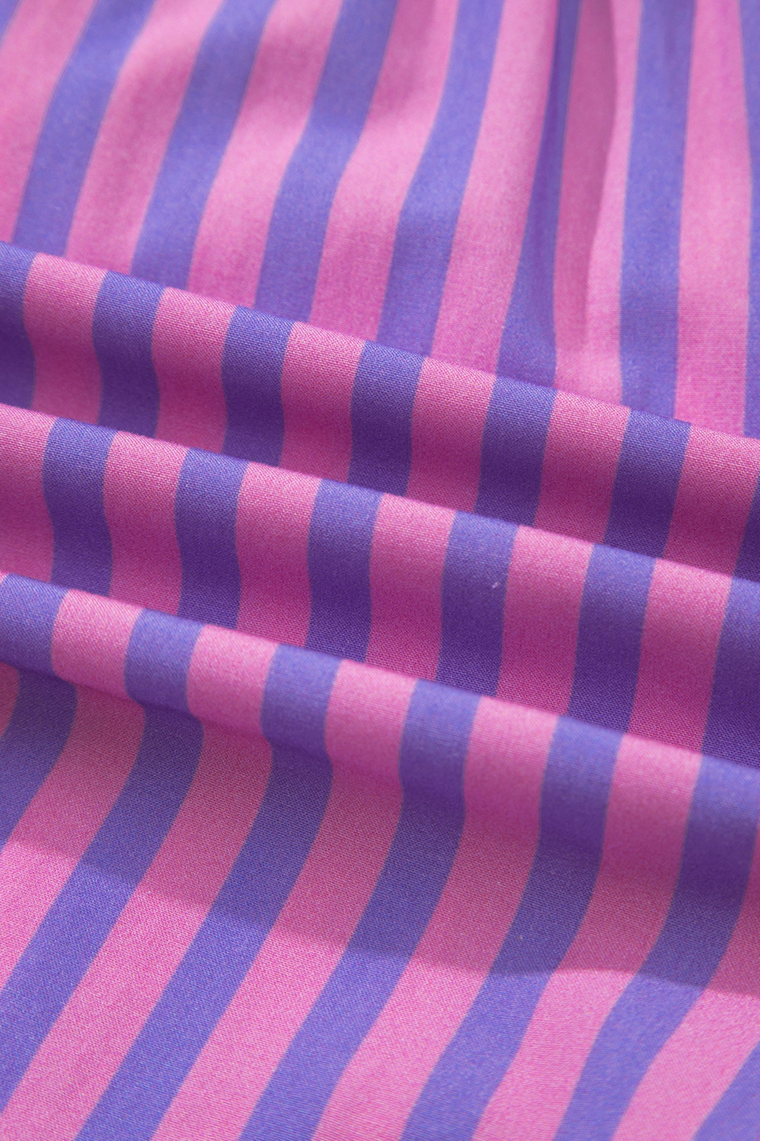 Stripe Ruffle Trim Elastic Waist Shorts