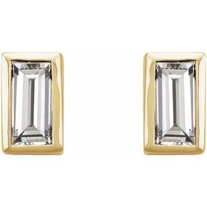 14K Yellow Gold 1/5 CTW Natural Diamond Bezel-Set Earrings – image 2