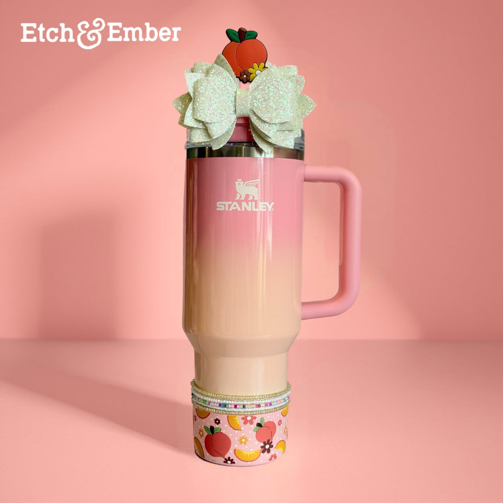 Sweet Peach Straw Topper