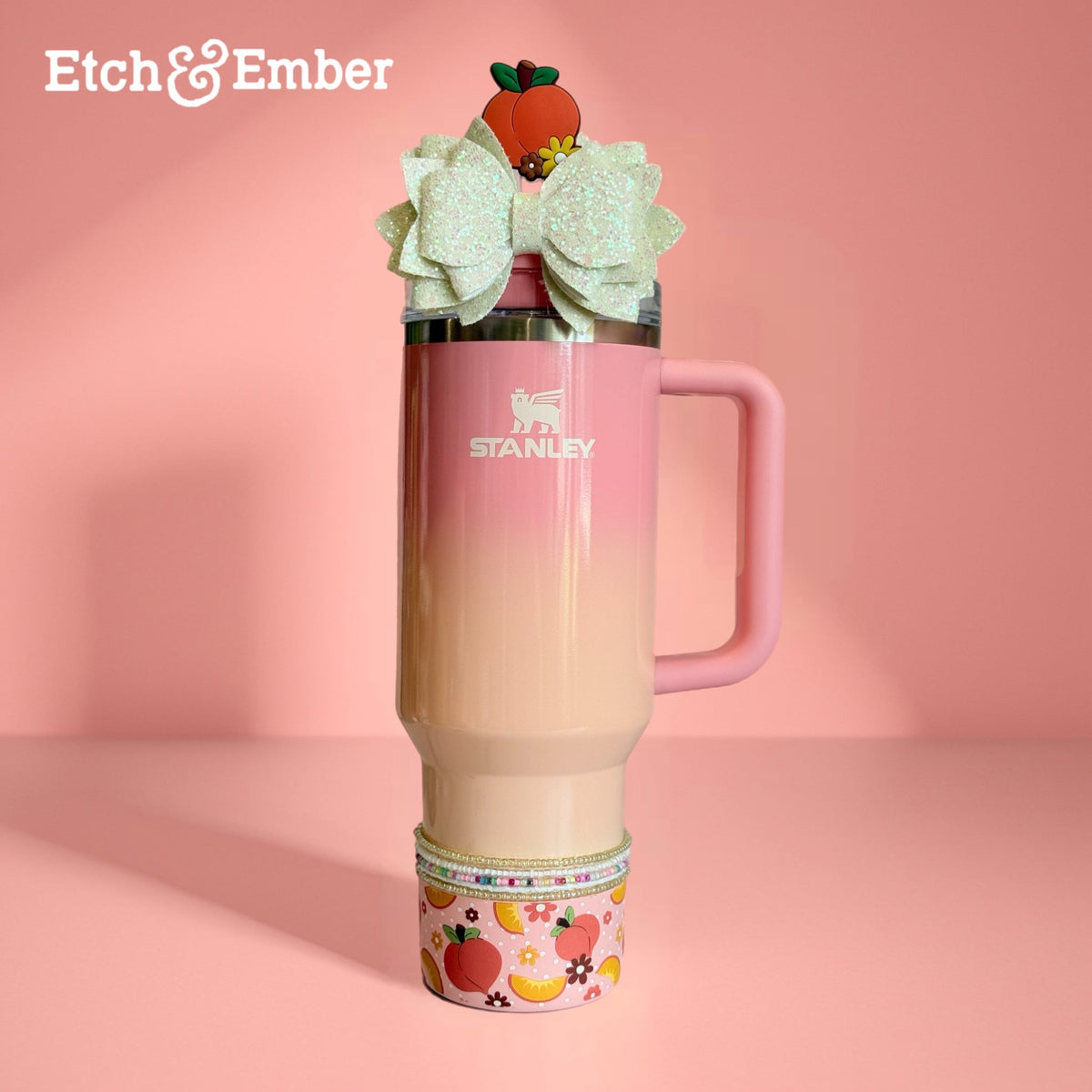 Sweet Peach Straw Topper
