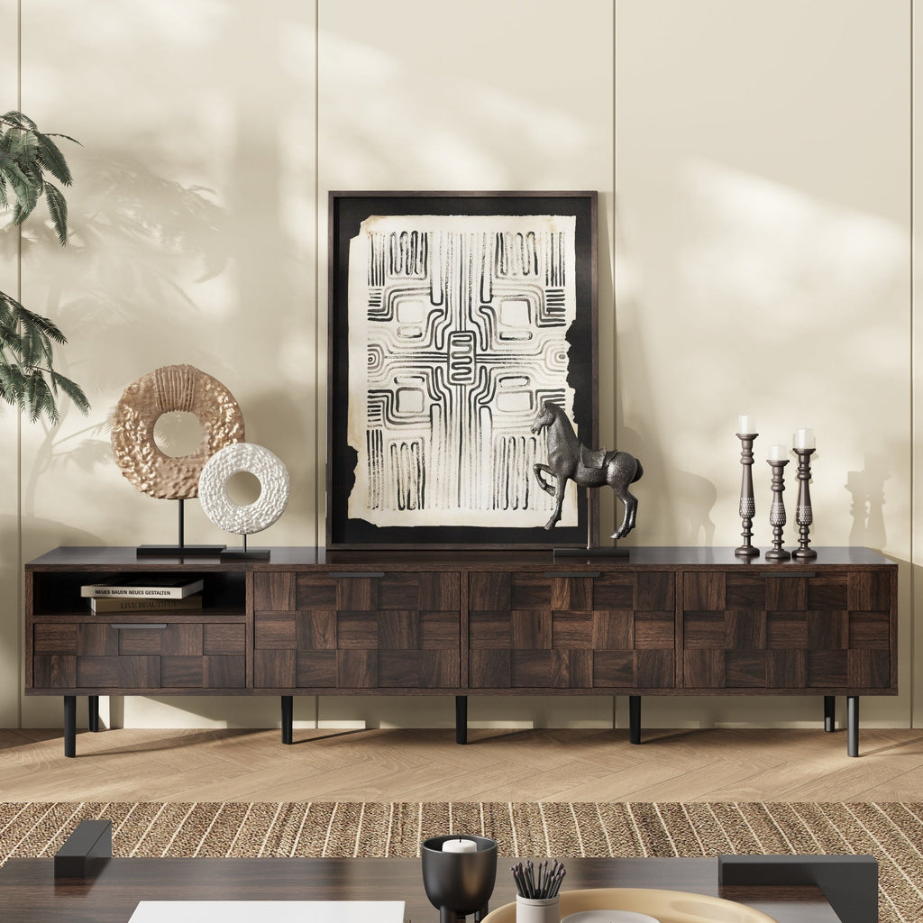 78 ' Mid Century Modern TV Stand for 65+ Inch TVs, TV Console with Storage Cabinets for Living Room, Entertainment Center Storage
