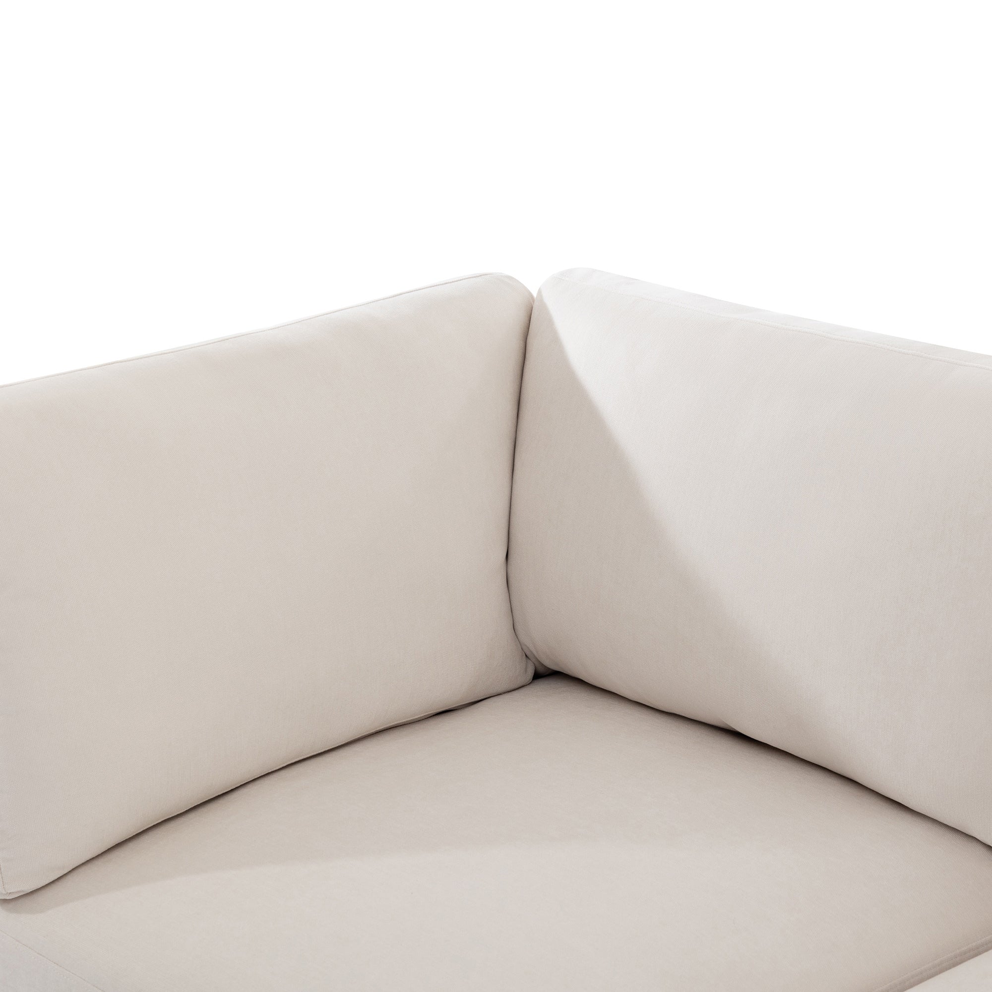 [ Video Provided]U_STYLE Upholstered Sectional Sofa with Removable Ottoman,U-Shape 6 Seat Sectional Couch,  for Living Room,,Apartment, Spacious Space